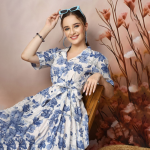 Floral Print Fit & Flare Maxi Dress