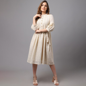 Off White Midi Dress