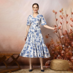 Floral Print Fit & Flare Maxi Dress